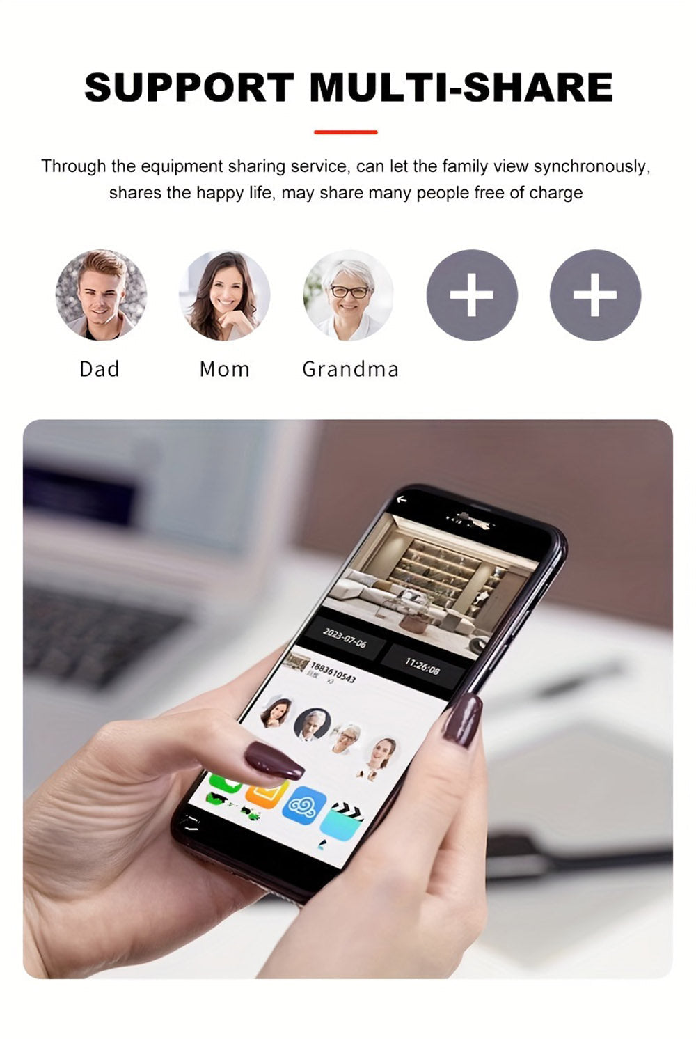 CRONY IV-20 V360Pro APP 1080P Video Calling WIFI HD Camera One-Click Video Calling Infrared Night Vision Video Baby Monitoring Camera