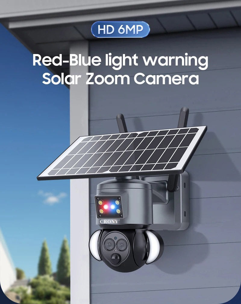 CRONY ST-558-8MP-12X-4G Dual Lens Zoom Solar Battery Camera Solar Camera CCTV Surveillance PIR Outdoor 12X Zoom Dual Lens
