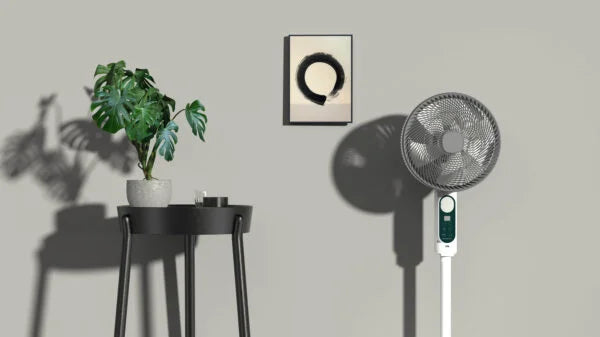MJ-SF01 30w New Patent Stand Pedestal Portable DC Rechargeable Air Cooling Solar Fan with Panel Battery USB Output