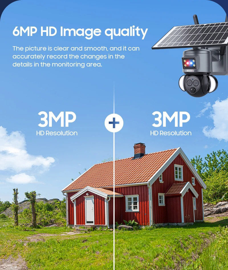CRONY ST-558-8MP-12X-4G Dual Lens Zoom Solar Battery Camera Solar Camera CCTV Surveillance PIR Outdoor 12X Zoom Dual Lens