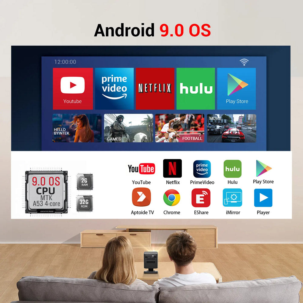 جهاز عرض ثلاثي الأبعاد عمودي CRONY C1000 مع مكبر صوت BT Mini 1080p Wifi Smart LED Dlp Android Mobile Home Theater Portable Pico Pocket Video Projector مع بطارية