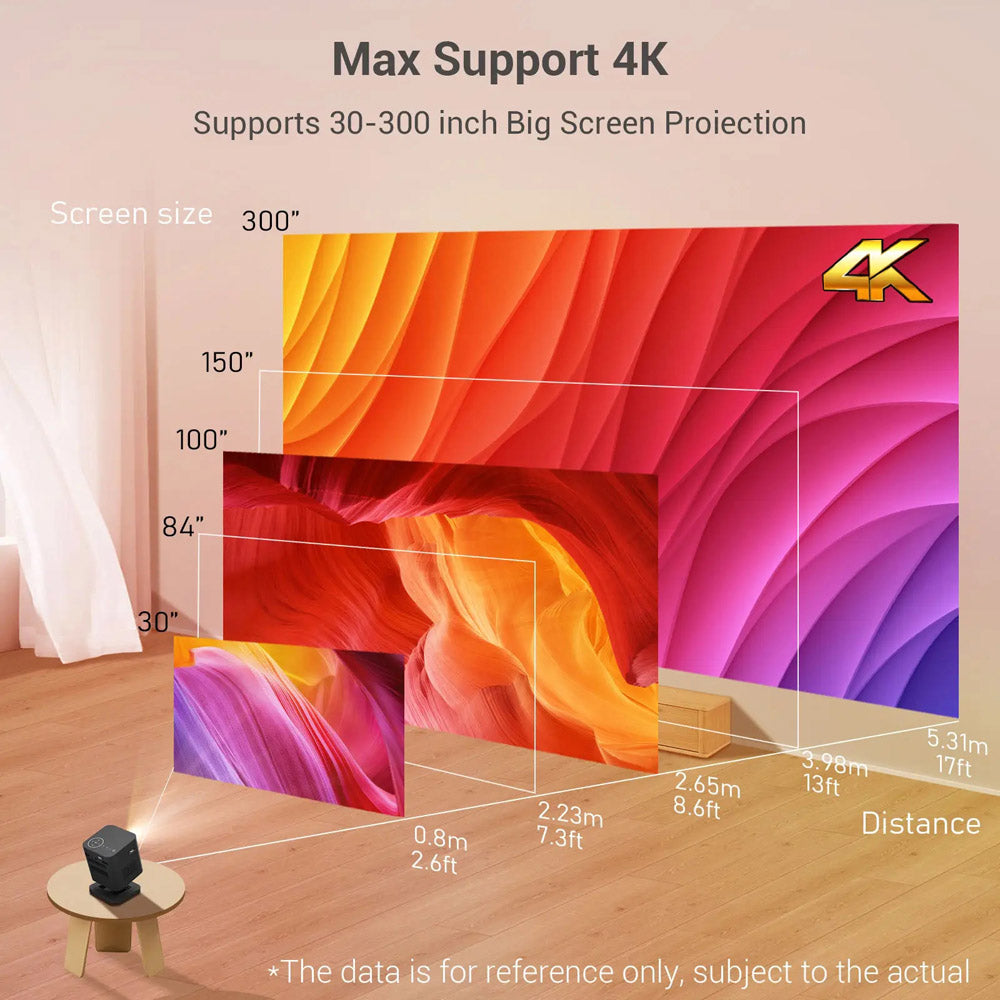 جهاز عرض ثلاثي الأبعاد عمودي CRONY C1000 مع مكبر صوت BT Mini 1080p Wifi Smart LED Dlp Android Mobile Home Theater Portable Pico Pocket Video Projector مع بطارية