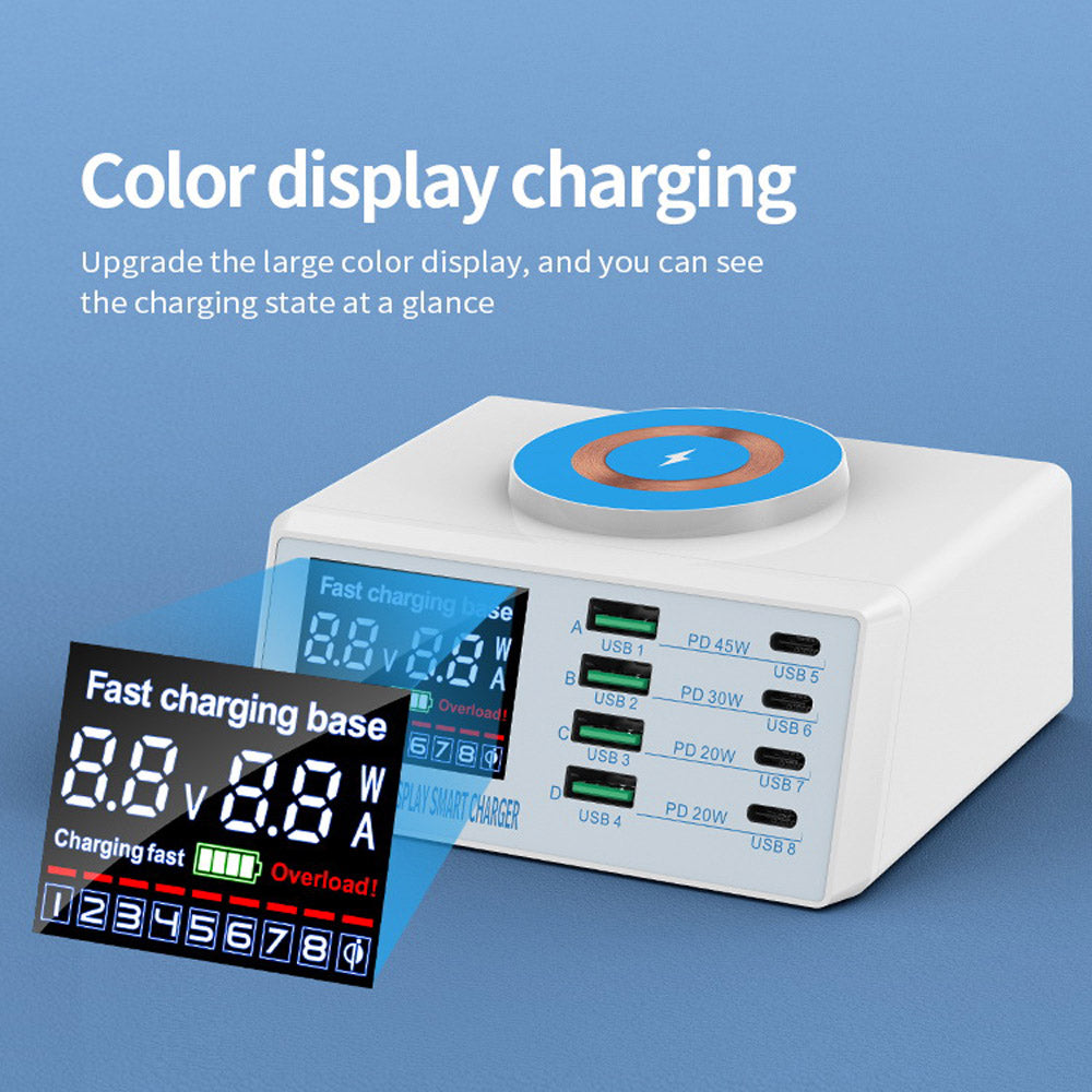 CRONY WLX-X9M Multi-functional Charger Station multifunction chargers High Power 110W 8-Ports Multiple Usb C Charger