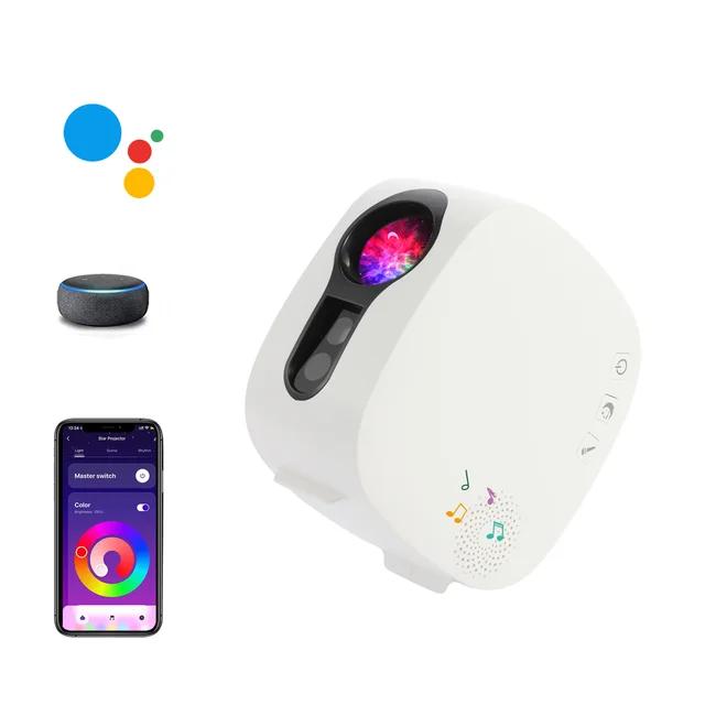 CRONY: WIFI smart star projector led laser galaxy projector music night light starry sky moon wireless app control decor table lamp