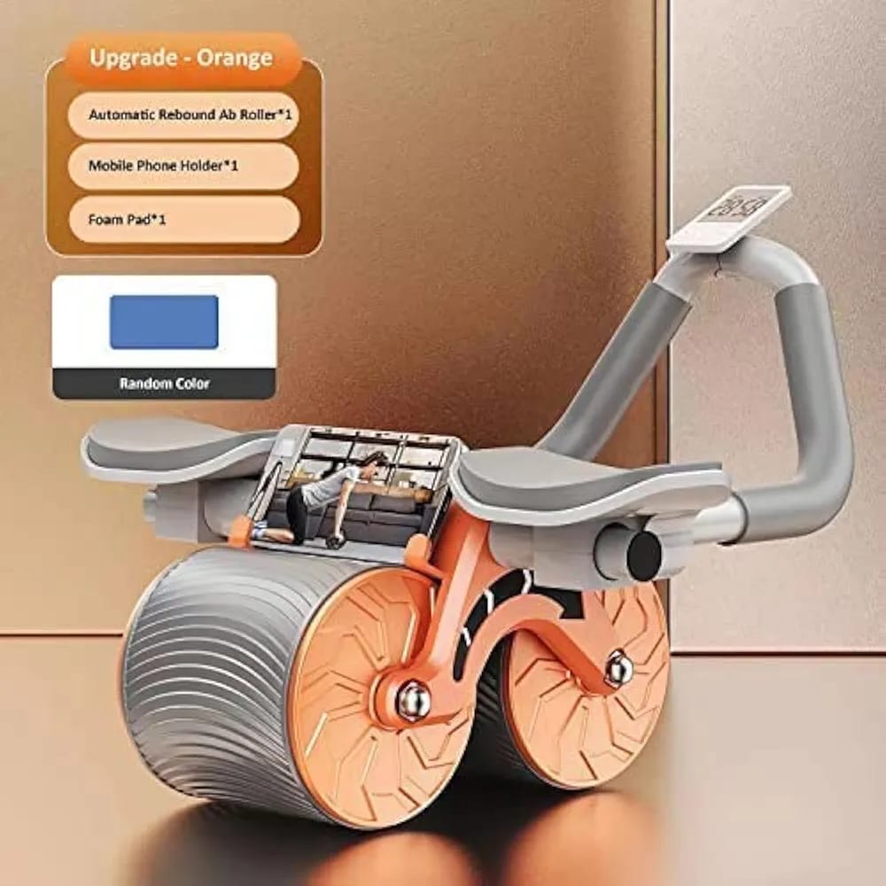 CRONY: ABDONIMAL WHEEL Clefairy New Automatic Rebound Ab Abdominal Exercise Roller with Elbow Support and Timer, Automatic Rebound Abdominal Wheel Perfect Core Exercise Equipment for Home Workouts Gym Fitness See less