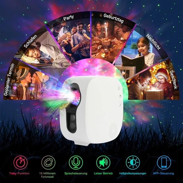 CRONY: WIFI smart star projector led laser galaxy projector music night light starry sky moon wireless app control decor table lamp