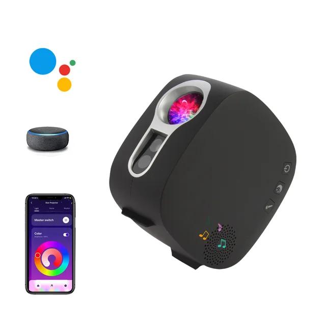 CRONY: WIFI smart star projector led laser galaxy projector music night light starry sky moon wireless app control decor table lamp