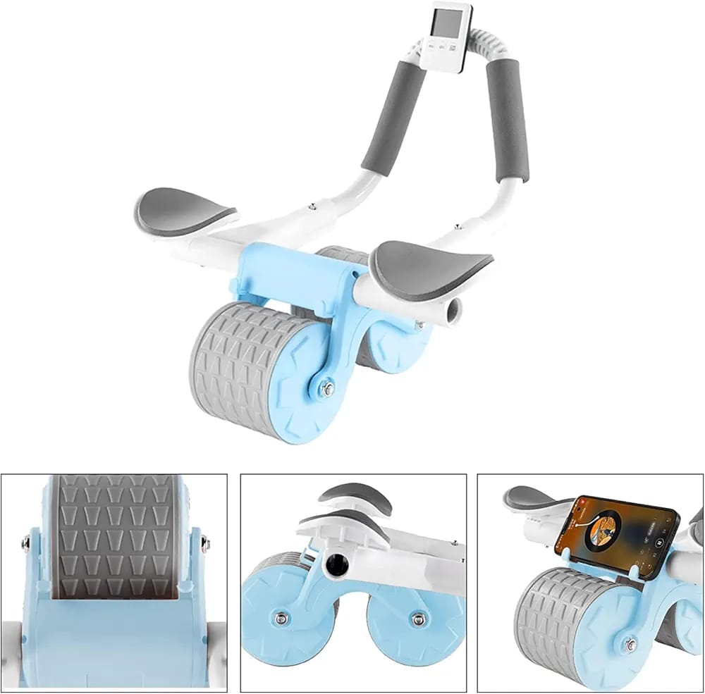 CRONY: ABDONIMAL WHEEL Clefairy New Automatic Rebound Ab Abdominal Exercise Roller with Elbow Support and Timer, Automatic Rebound Abdominal Wheel Perfect Core Exercise Equipment for Home Workouts Gym Fitness See less