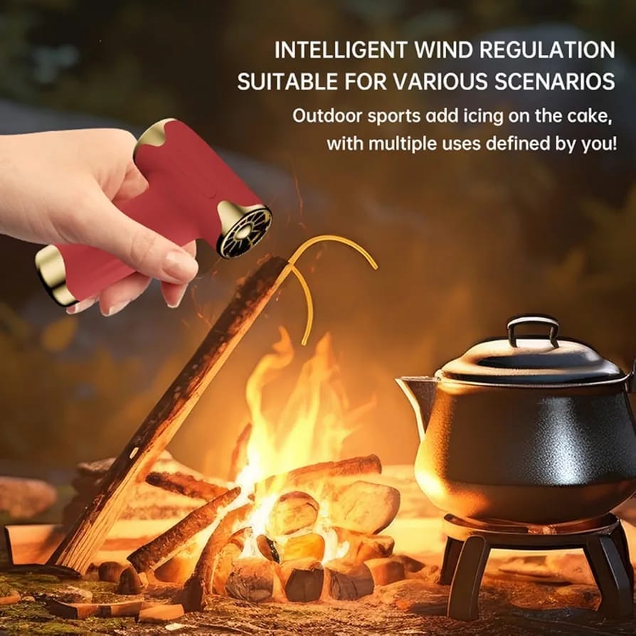 CRONY: Portable Turbo Blower Fan, 20000RPM High-Speed Brushless Motor, 4W Rated Power, USB Rechargeable with 8000mAh Lithium Battery, ABS Material, Button Control, Indoor & Outdoor Use,