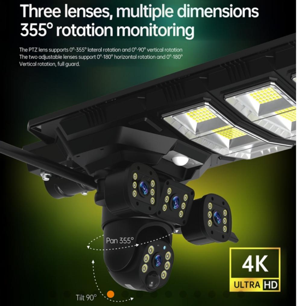 CRONY :XA12-4G-4K AI SOLAR CAMERA + LIGHTING 2 IN 1