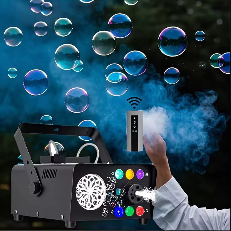 CRONY:800W+6LED RGB Bubble Smoke Machine With Remote Control for DJ Wedding Party Nightclub Event