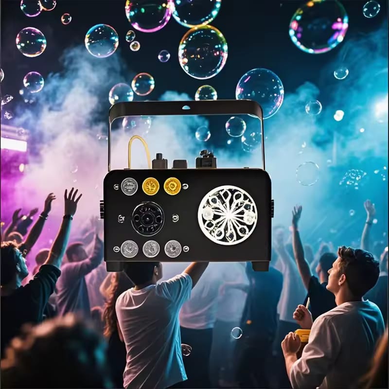 CRONY:800W+6LED RGB Bubble Smoke Machine With Remote Control for DJ Wedding Party Nightclub Event