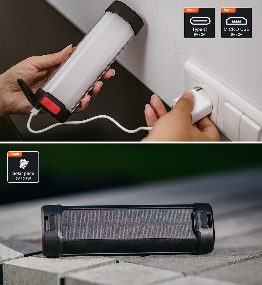 CRONY ES-L01 Solar Camping light outdoor portable Lightweight camping vintage lantern rechargeable battery camping solar light - Edragonmall.com