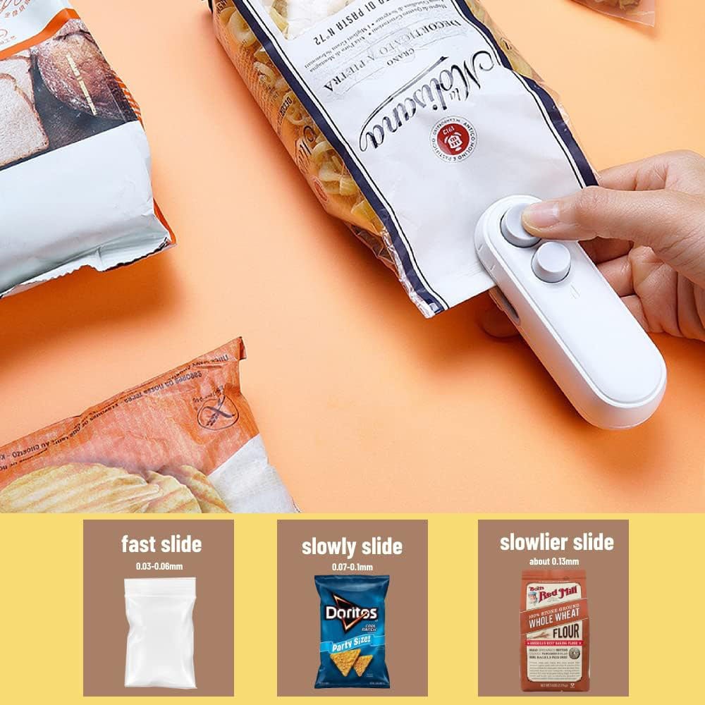 CRONY F2 Dual purpose mini sealer Mini Bag Sealer 2 in 1 Seal Cutter Heat Sealers USB Charging Portable Bag Resealer - Edragonmall.com