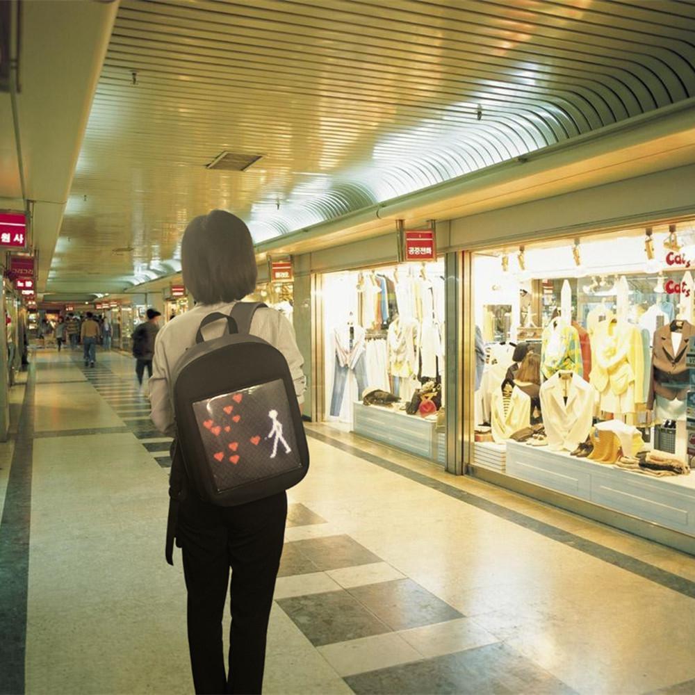 CRONY LED Fashion Display Backpack Novelty Smart Style Laptop Backpack Creative Christmas Gift School Bag B001