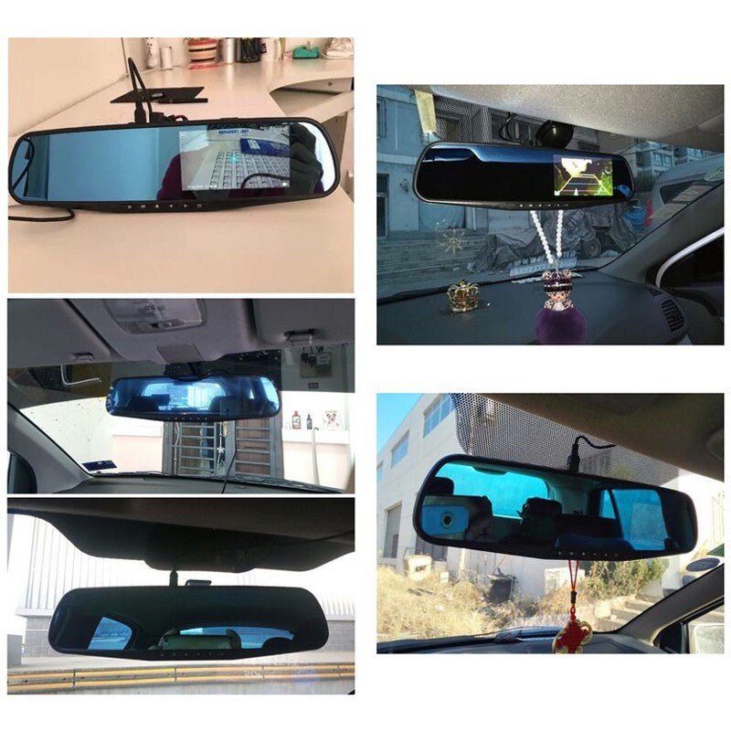 CRPNY D208 Dual-Camera pushbutton dashcam Car Vehicle Blackbox DVR Dash Camera Night Vision Video Driving Recorder - Edragonmall.com