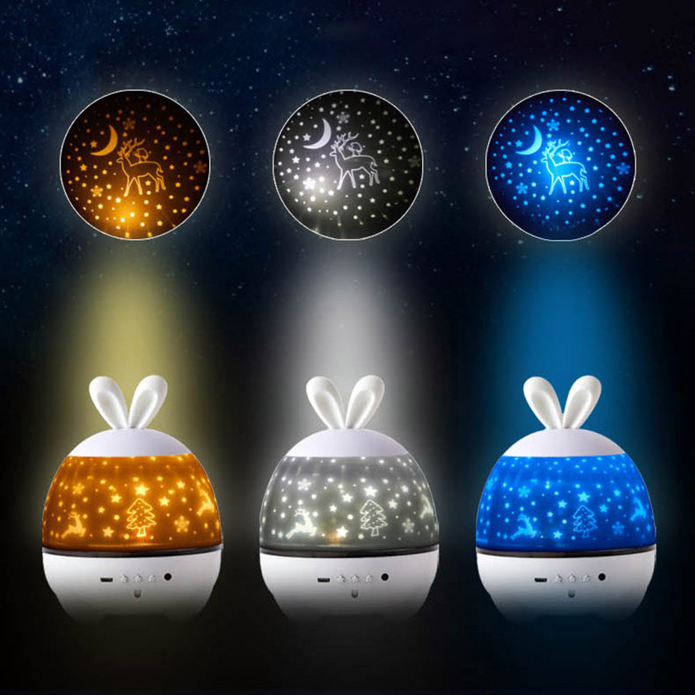 CRONY rabbit 6 kinds of pattern light Starry Sky Luminous Projection Nebula Music