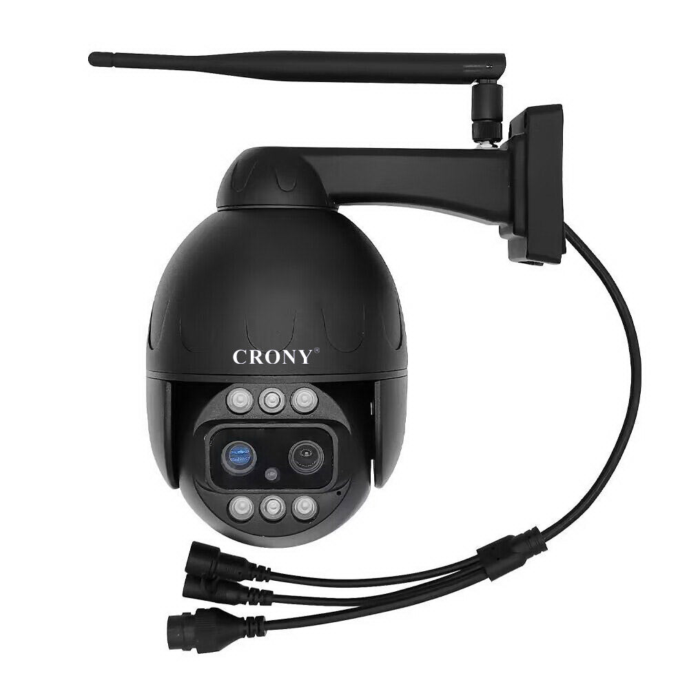 كاميرا CRONY VST-DL26G-3IN1-4MP-10X 4G 4K مزدوجة العدسة WiFi/Lan/4G GSM Pan Tilt Zoom كاميرا أمان ذكية