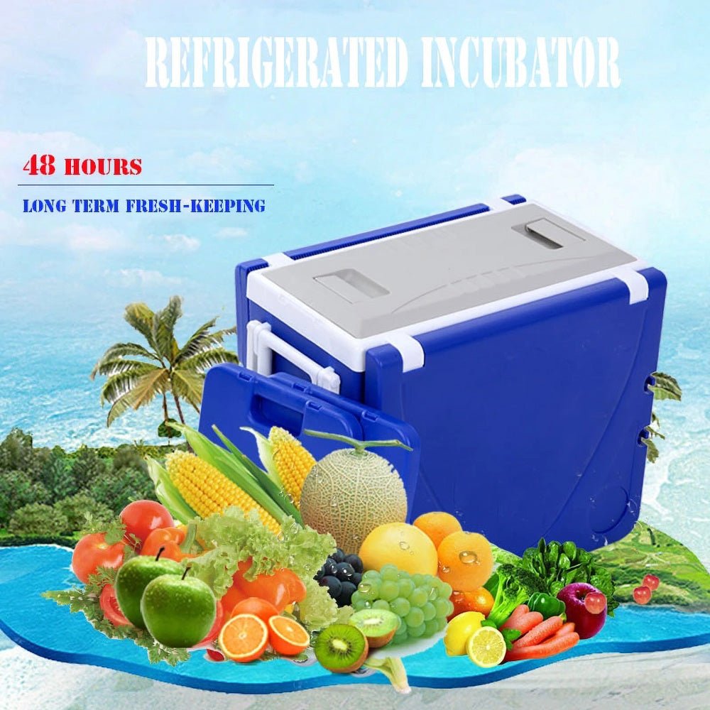 28L Two-Chair Plastic Incubator With Desk And Chair Picnic Table with food incubator storage Blue - Edragonmall.com