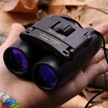 30*60 Binocular 30x60 day and night camping travel vision spotting scope optical folding HD binoculars - Edragonmall.com