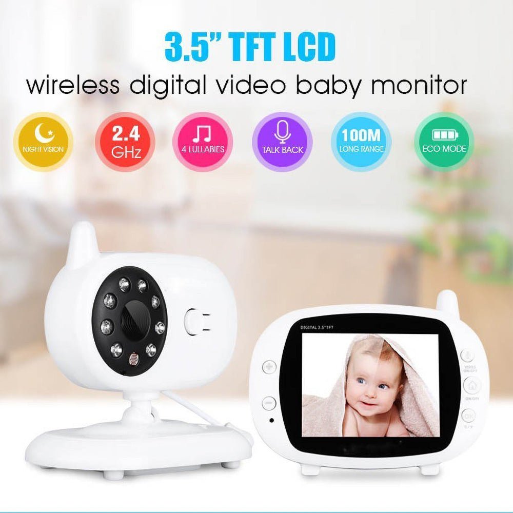 3.5inch TFT LCD Baby Monitor Wireless TFT LCD Video with Night Vision - Edragonmall.com