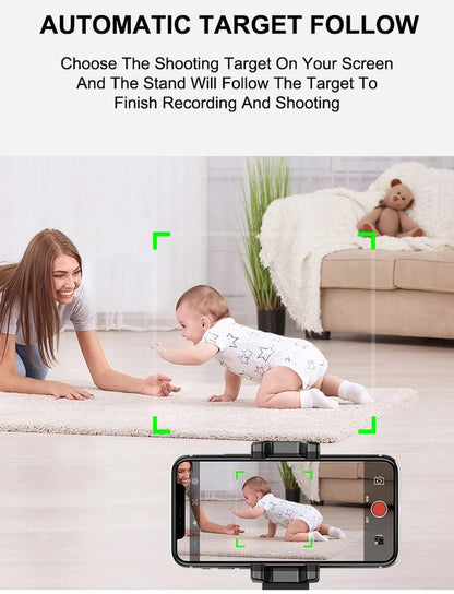 360 Cradle head selfie stand Auto Face&Object Tracking Smart Shooting Camera Phone Mount -Black - Edragonmall.com