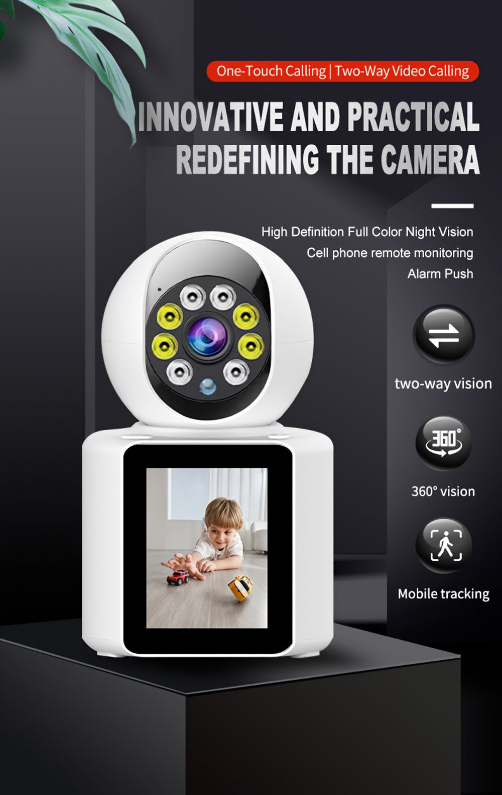 CRONY  IV-20 V360Pro APP 1080P Video Calling WIFI HD Camera One-Click Video Calling Infrared Night Vision Video Baby Monitoring Camera