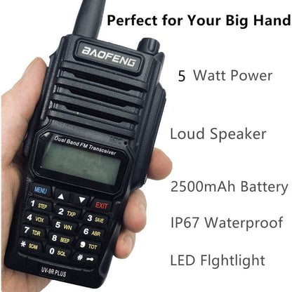 Baofeng UV-E70 UV-9R Plus Walkie Talkie 8Watts Walkie Talkie Bf-uv9r Plus Ip67 Waterproof Uhf/VHF Dual Band Radio