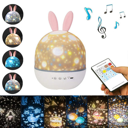 CRONY rabbit 6 kinds of pattern light Starry Sky Luminous Projection Nebula Music