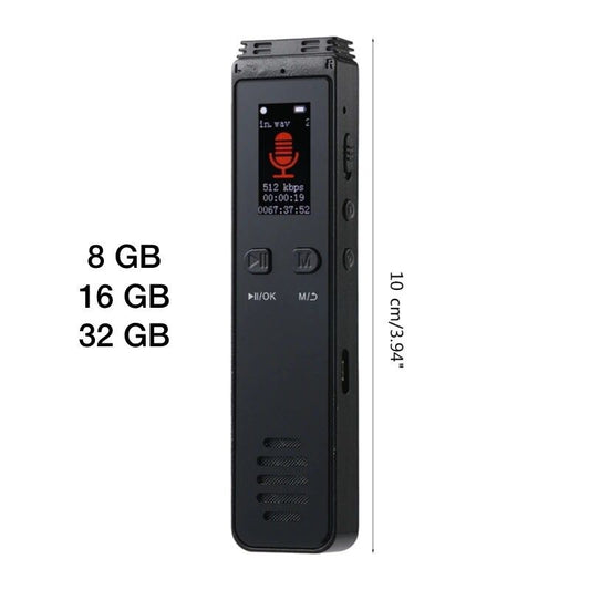 BT Digital Voice Recorder Voice Activated Recorder Noise Reduction MP3 Player HD Recording 10h Continuous Recording for Meeting Lecture Interview Class MP3 WAV Record