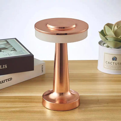 CRONY Trapezoidal Table Lamp(Rose Gold)Three color dimming Flat Table Lamp (Rose Gold) Three color dimming