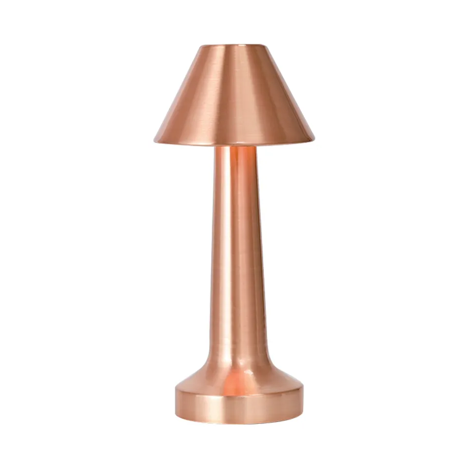 CRONY Trapezoidal Table Lamp(Rose Gold)Three color dimming Flat Table Lamp (Rose Gold) Three color dimming