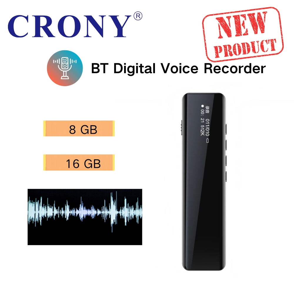 BT Digital Voice Recorder Voice Activated Recorder Noise Reduction MP3 Player HD Recording 10h Continuous Recording for Meeting Lecture Interview Class MP3 WAV Record