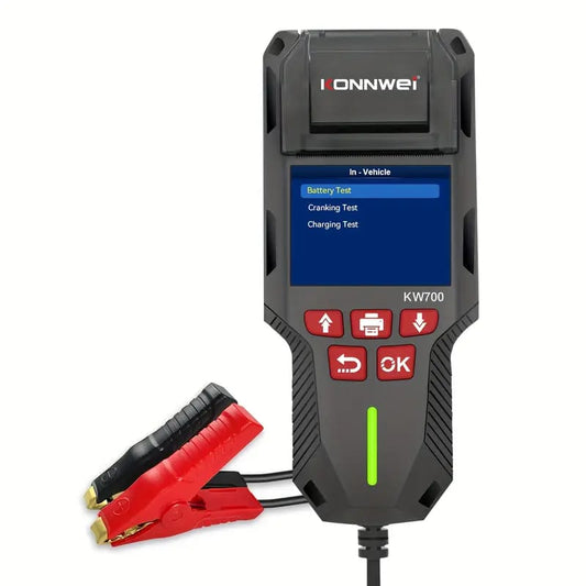 CRONY: KONNWEI KW700 Car & Truck Battery Tester with Print function 12V 24V Battery Analyzer Cranking Test Charging Test 10-2000CCA