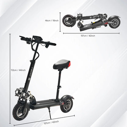CRONY V10 big display high speed E-scooter Front/Rear Shock Absorber Electric Scooter