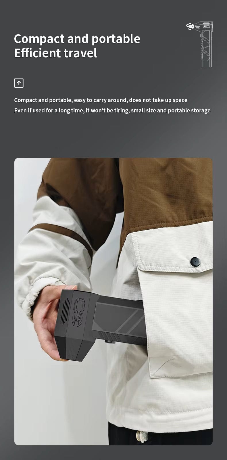 CRONY: PQ235 Super Power Fan With Jump Starter