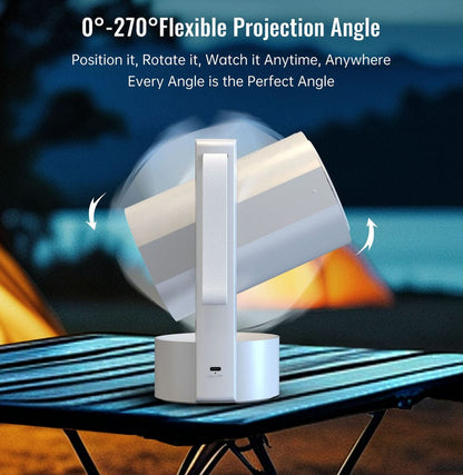 CRONY: R3P Portable Mini Projector 1080P LED Smart Projector Supports 4K Decode Android with Built In Speakers