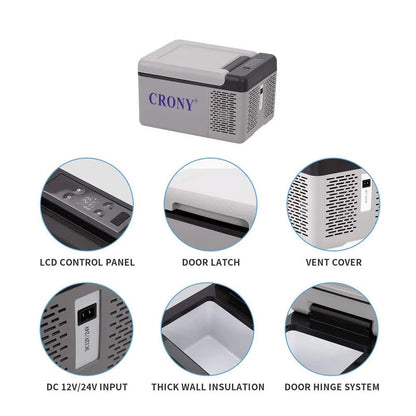 CRONY Car Refrigerator 9L-C9 compressor beauty mini fridge cosmetics skincare mobile cooler box