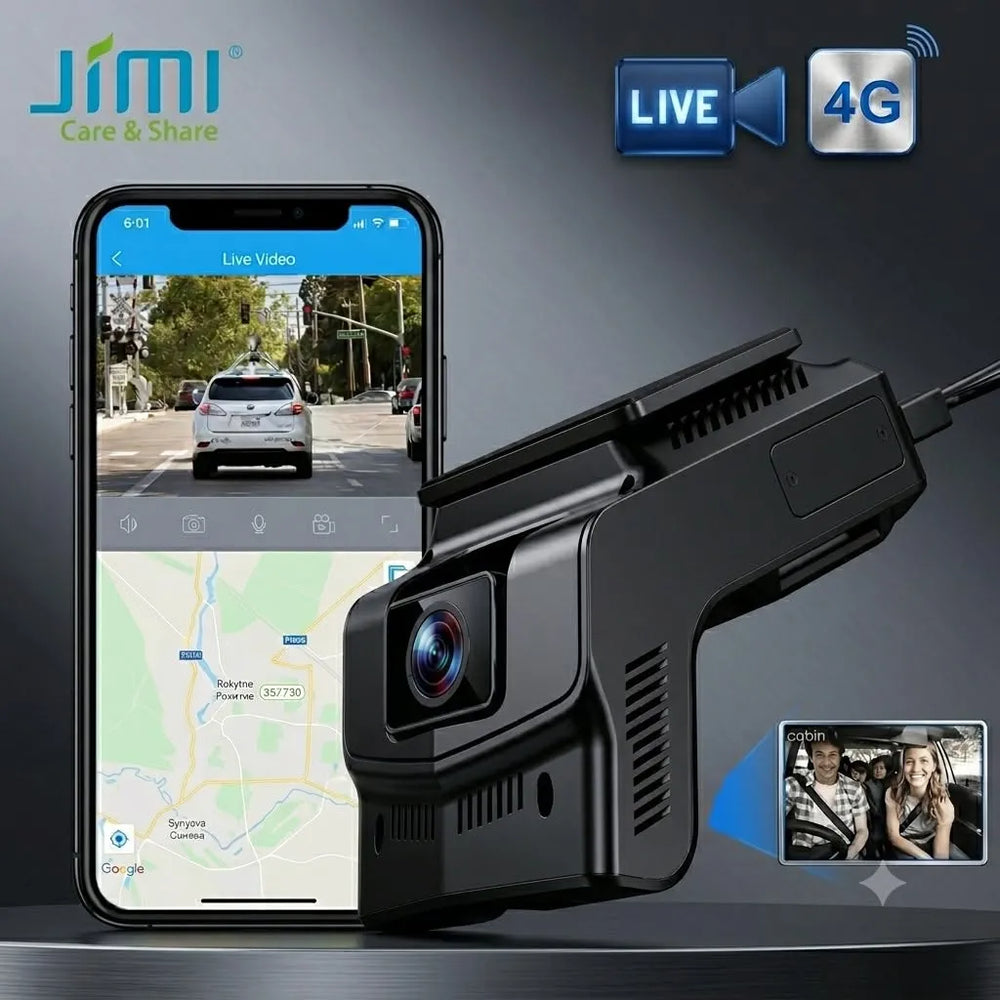 CRONY: Jimi JC270 4G AI Dual Dash Cam with GPS, Live Video, ADAS & Driver Monitoring
