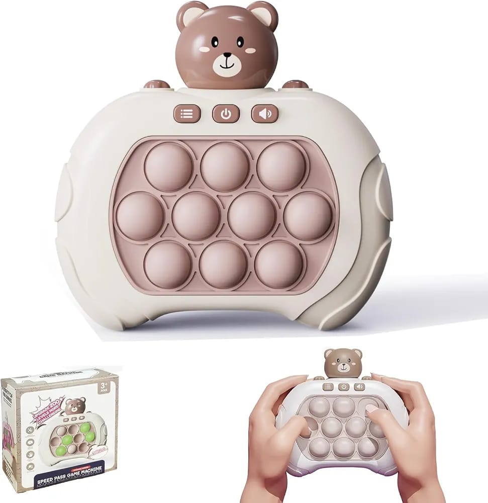 CRONY: Quick Pop Push Game Toy, Handheld Pop Game for Kids Adults, Fast Push Bubble Game, Stress Light Up Game Toys, Console Puzzle Game Console Machine, Gifts for Boys Girls Teens