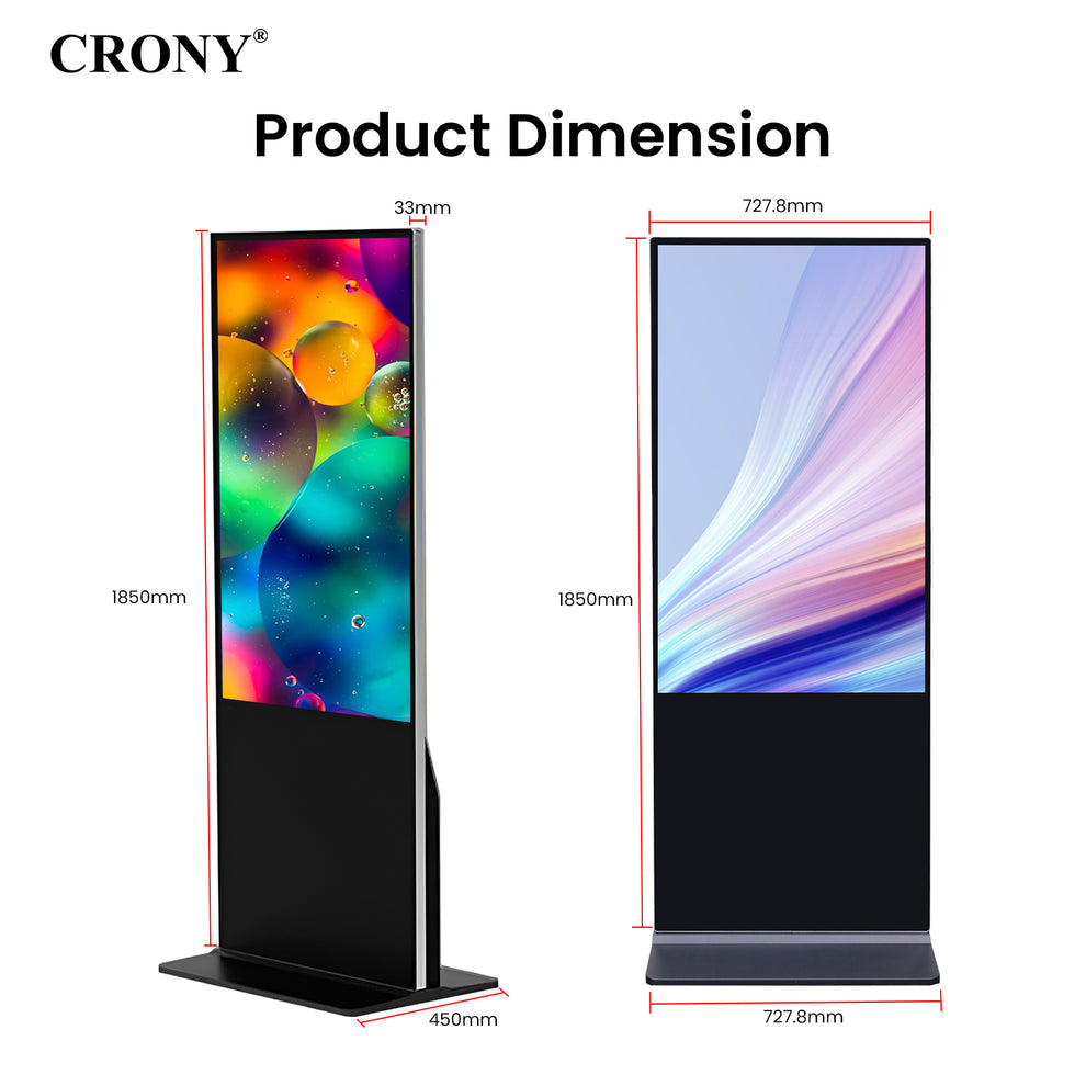 CRONY :TX55-2 55 Inch 4K Interactive Touch Screen Smart Display Android 11 LED Panel Dual Speaker Advertising machine