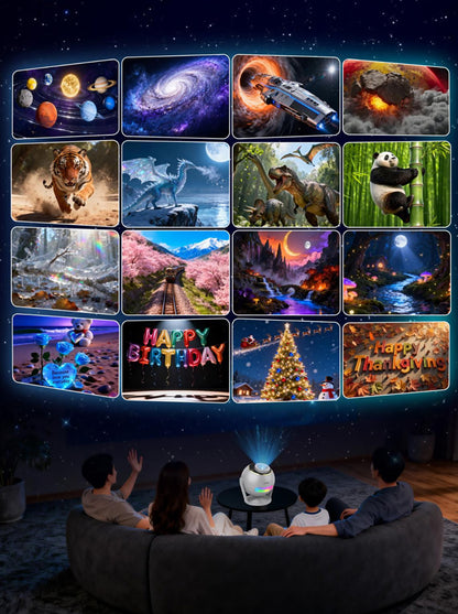 CRONY: SK19 3D VIDEO PROJECTION Perfect Design Cheap App Control 3D Video Projector with Bluetooth Speaker Ambient Light for Bedroom Home Party