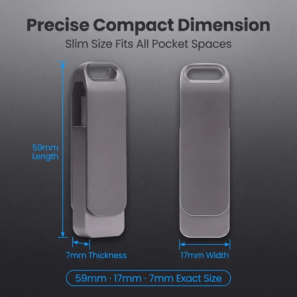 64GB Mini Metal Rotating USB Flash Drive