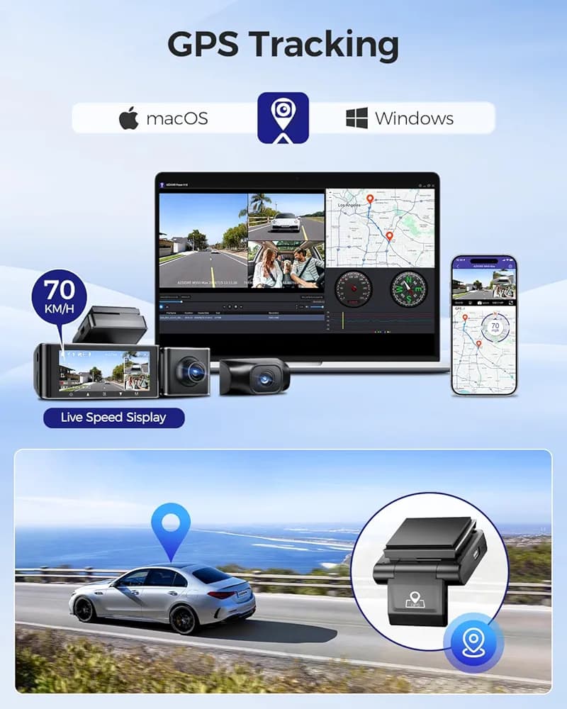 CRONY: AZDOME M550MAX 3 CHANNEL DASHCAM 4K