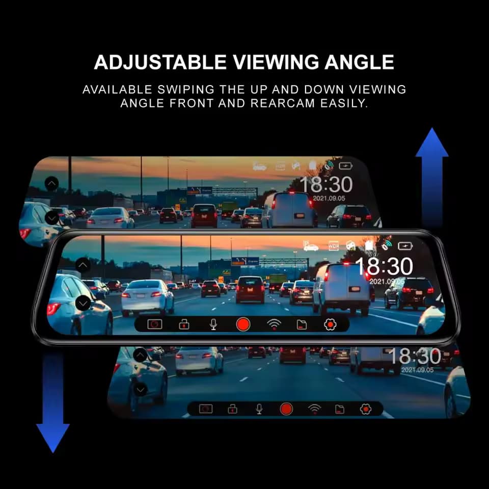 CRONY : AZDOME AR09 9.66INCH MIRROR DASHCAM