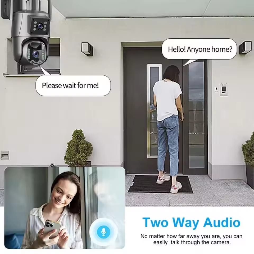 CRONY: RBX-SD400 Cameras for Home Security 6MP 4K WiFi Outdoor Solar Camera 4G SIM Wireless Surveillance Camera with Solar Panel Dual Lens PTZ IP Cam Security Protection with NIGHT Vision