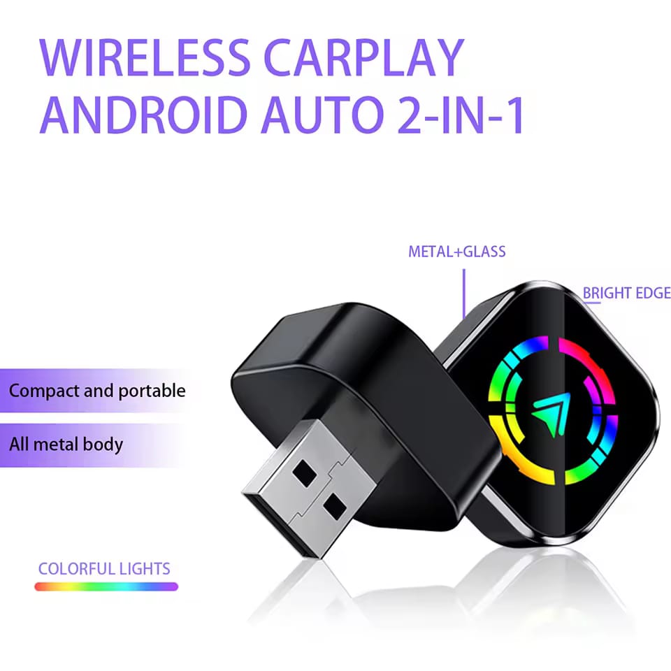CRONY: USB Wireless CarPlay Adapter For Apple iPhone Wireless Android Auto Dongle 5G
