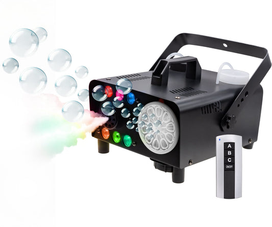 CRONY:800W+6LED  RGB Bubble Smoke Machine With Remote Control for DJ Wedding Party Nightclub Event