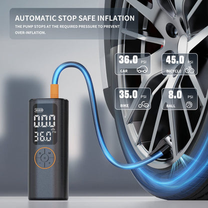CRONY: CRONY Y-QB15 Portable Battery-Powered Car Tire Inflator Air compressor car tire inflator inflatable pump with LED light
