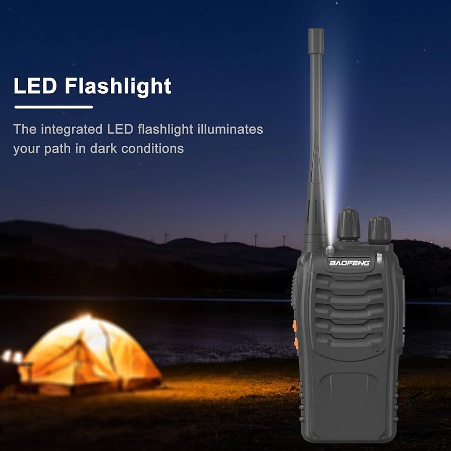 Baofeng 5W BF-888S 2PCS TYPE C  Walkie Talkies Two Way Radios Battery and Charger 2-4 KM
